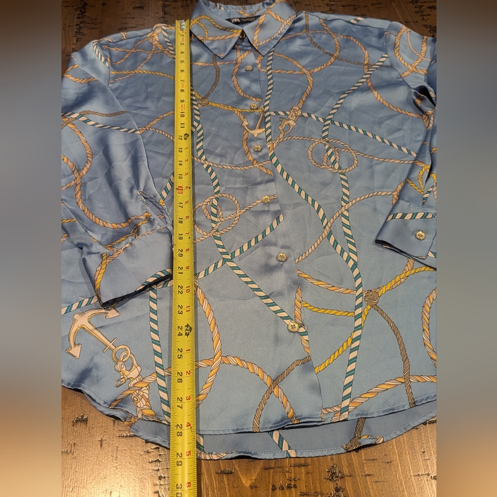 Zara M Satin L/S Top - Picture 10 of 12